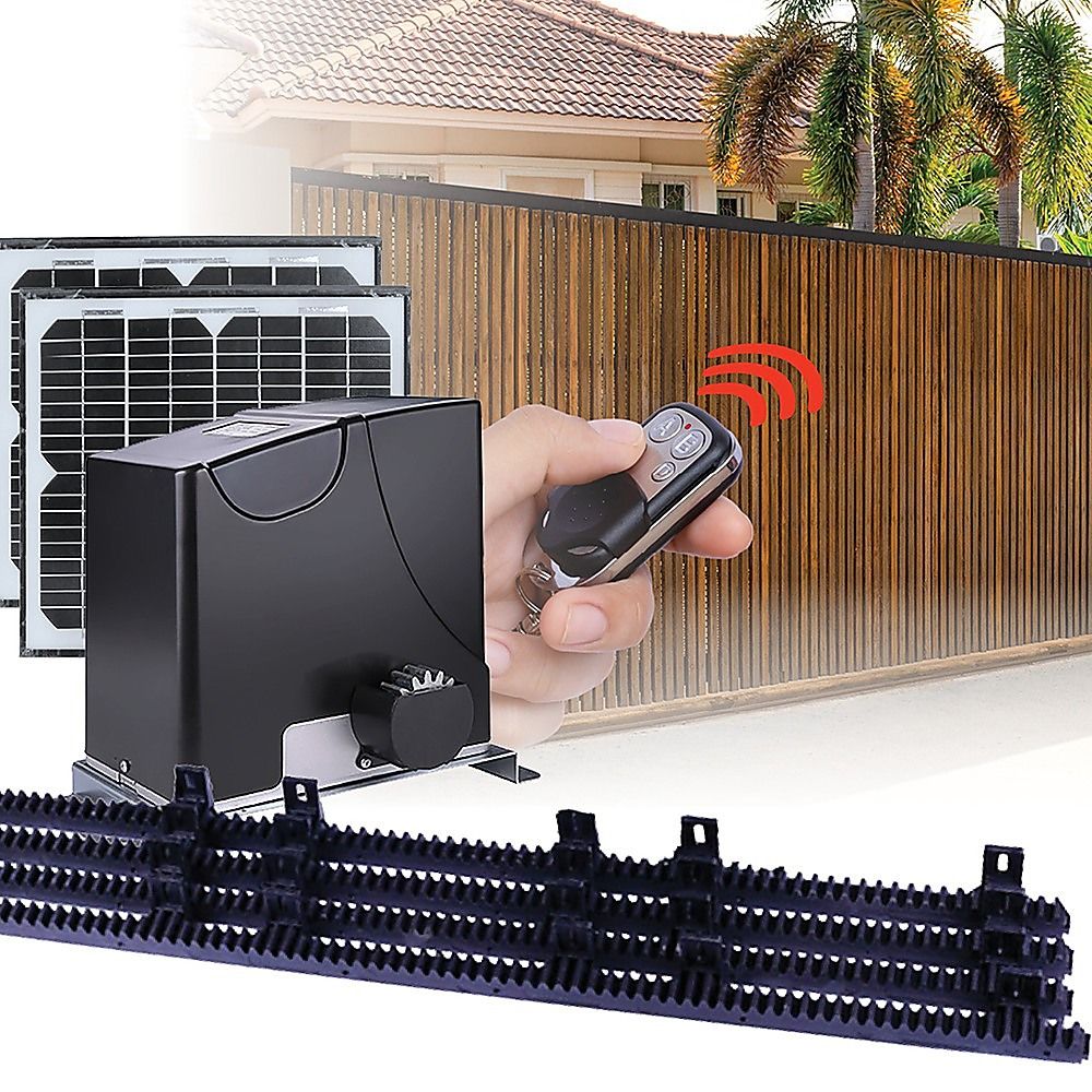 Automatic Sliding Gate Opener – 1000KG Slide Gate Opener with 20w Solar Kit