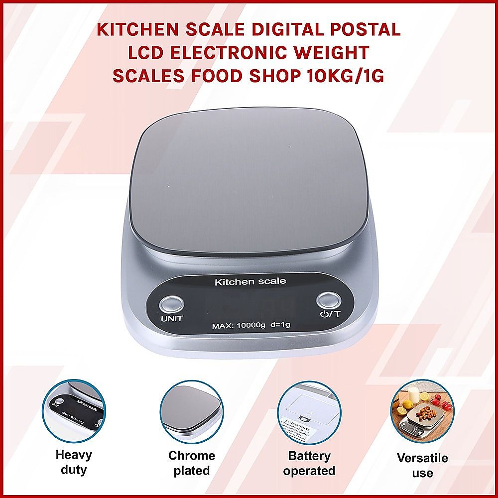 Digital Kitchen Scale LCD Electronic Postal Food Weight Scales 10kg/1g