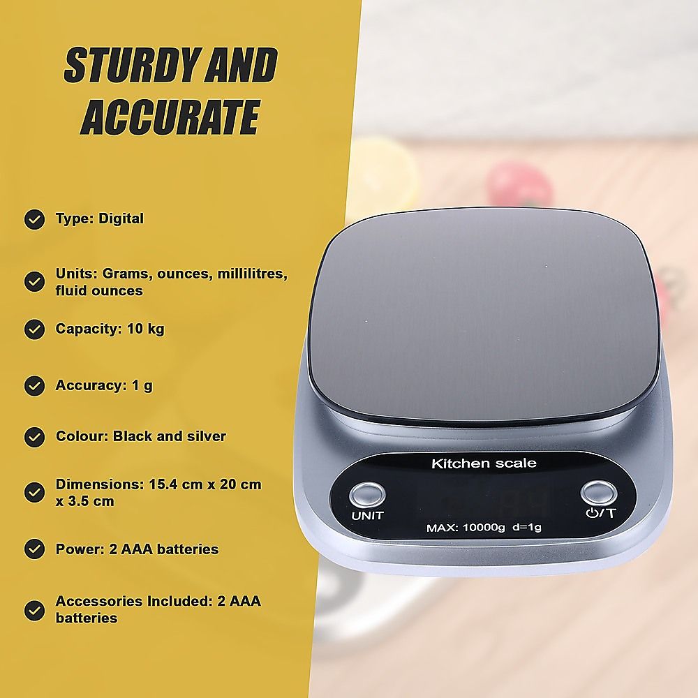 Digital Kitchen Scale LCD Electronic Postal Food Weight Scales 10kg/1g