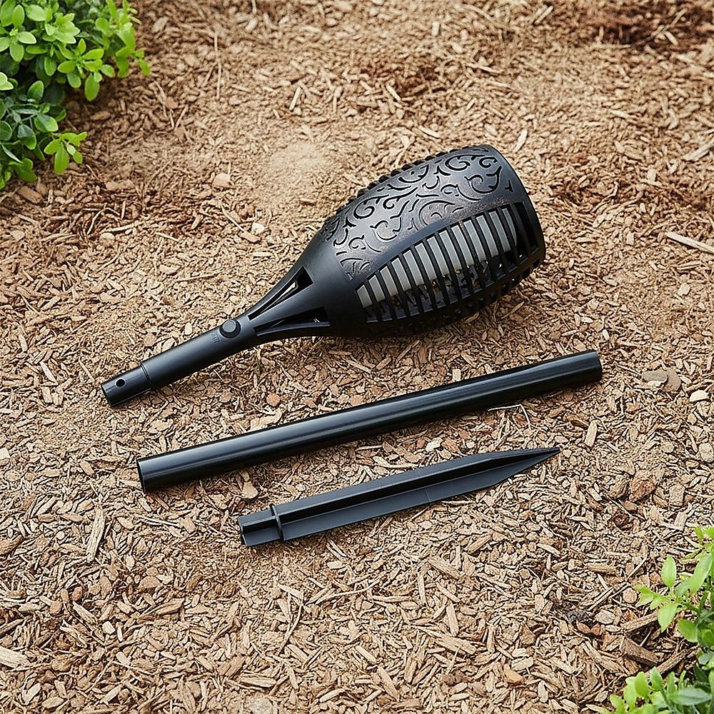 10 Pack Solar Torch Lights 96 LED Flickering Lighting Dancing Flame Garden Lamp