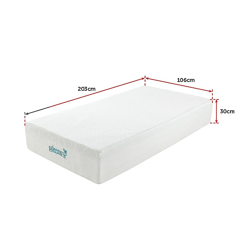 King Single 30cm Green Tea Memory Foam Mattress – Cooling Comfort with CertiPUR-US® Certified Foam