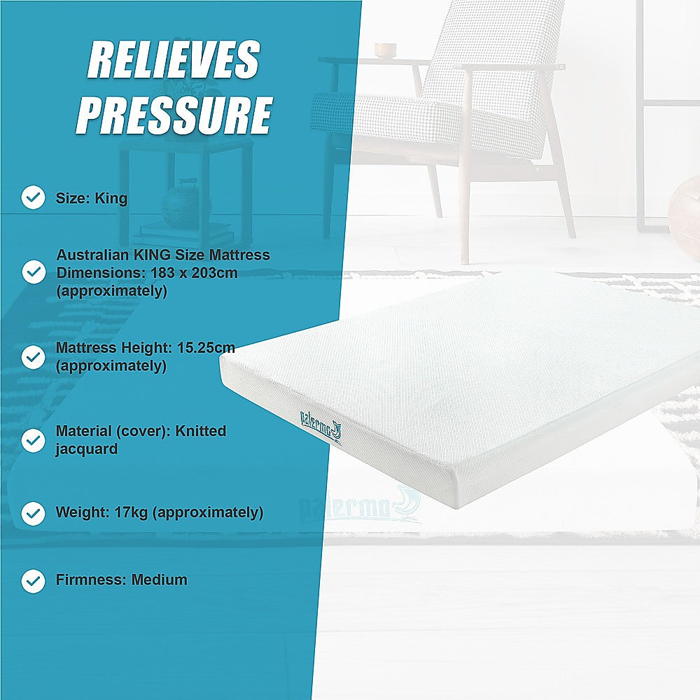 King Green Tea Memory Foam Mattress – Cooling Comfort with CertiPUR-US® Certified Foam