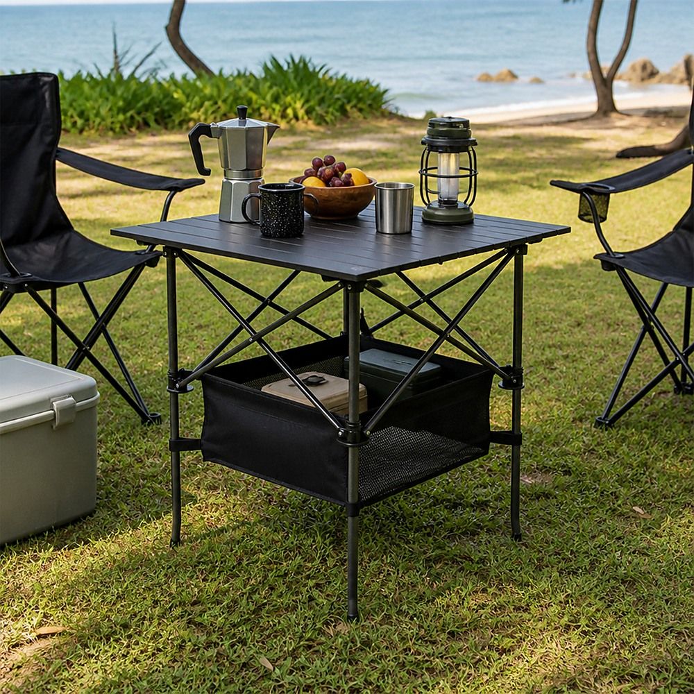 Folding Collapsible Camping Table Caravan RV Heavy Duty Steel & Aluminium