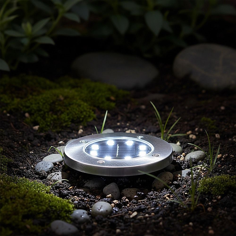 12x Solar Powered LED Buried Inground Recessed Light Garden Outdoor Deck Path