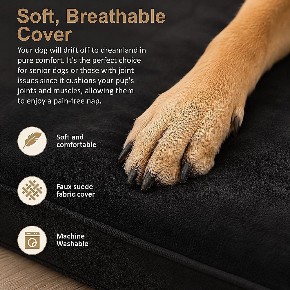 110CM XL Pet Bed Mattress Dog Cat Memory Foam Pad Mat Cushion