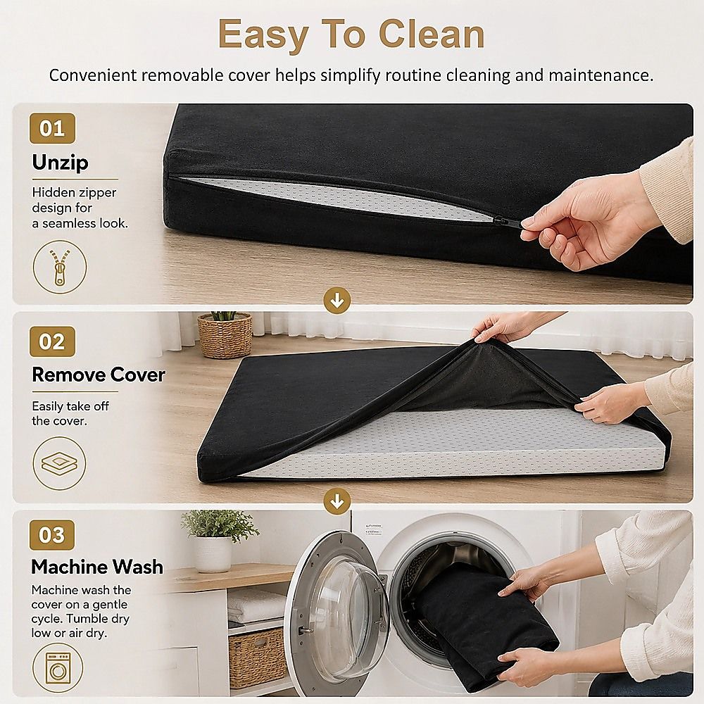 110CM XL Pet Bed Mattress Dog Cat Memory Foam Pad Mat Cushion