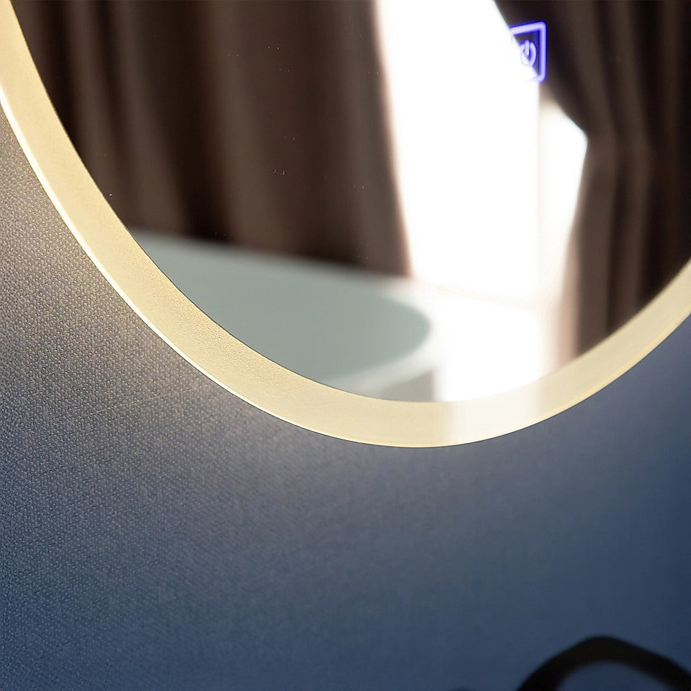 50cm LED Wall Mirror Bathroom Mirrors Light Decor Round