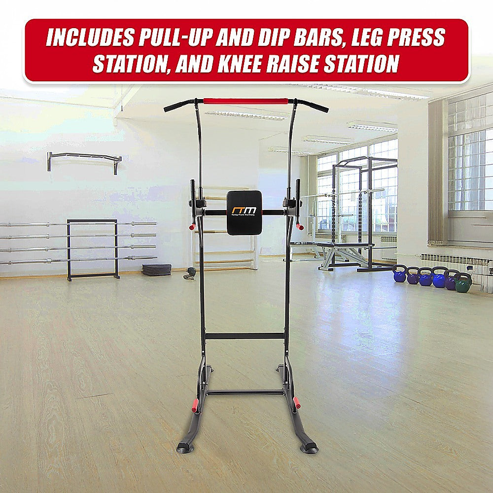 Power Tower Chin Up Bar Push Pull Up Knee Raise Weight Bench Gym Station