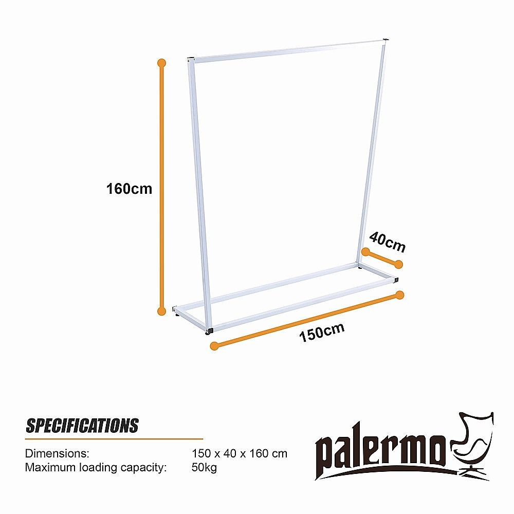 Commercial Clothing Garment Rack Retail Shop White