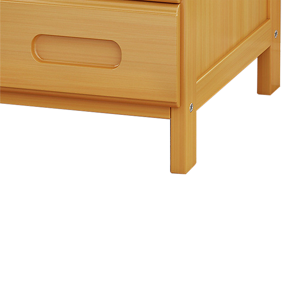 Bamboo Bedside Table Storage Side Stand