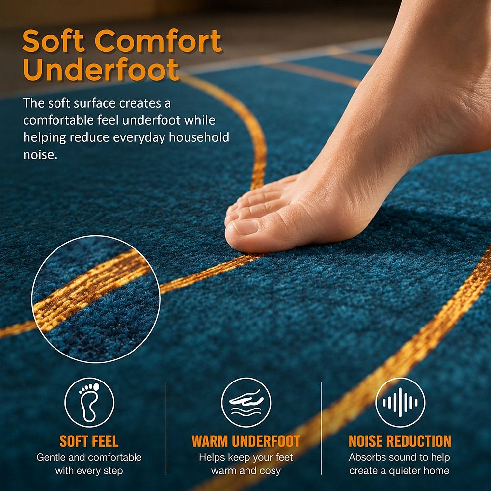 Large Floor Rug – 200x300cm Blue Rug (Teal Style)