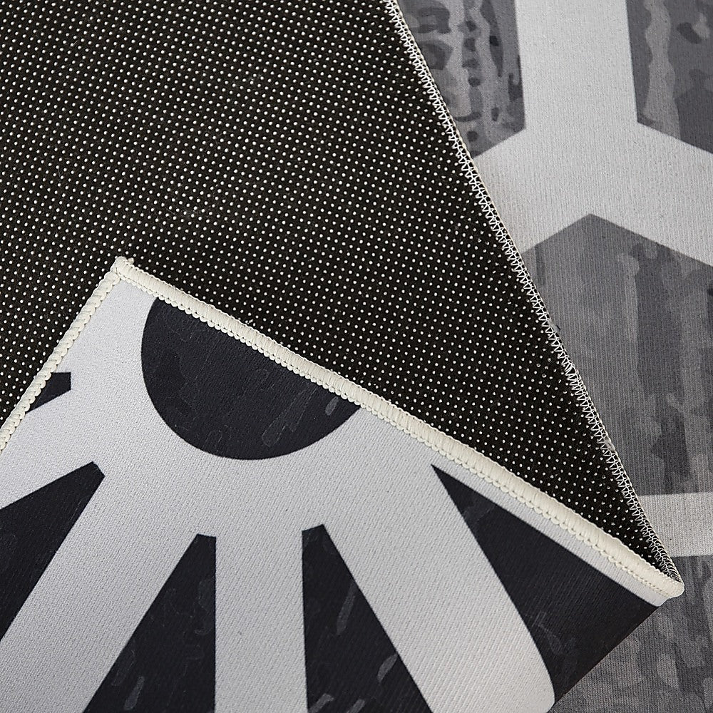 200x300cm Large Floor Black & White Geometric Rug – Modern Area Carpet for Bedroom & Lounge