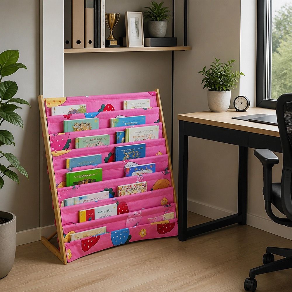 Kids Bookshelf Book Display Organiser 8 Tier Children's Bookcase Magazine Rack Storage Shelf
