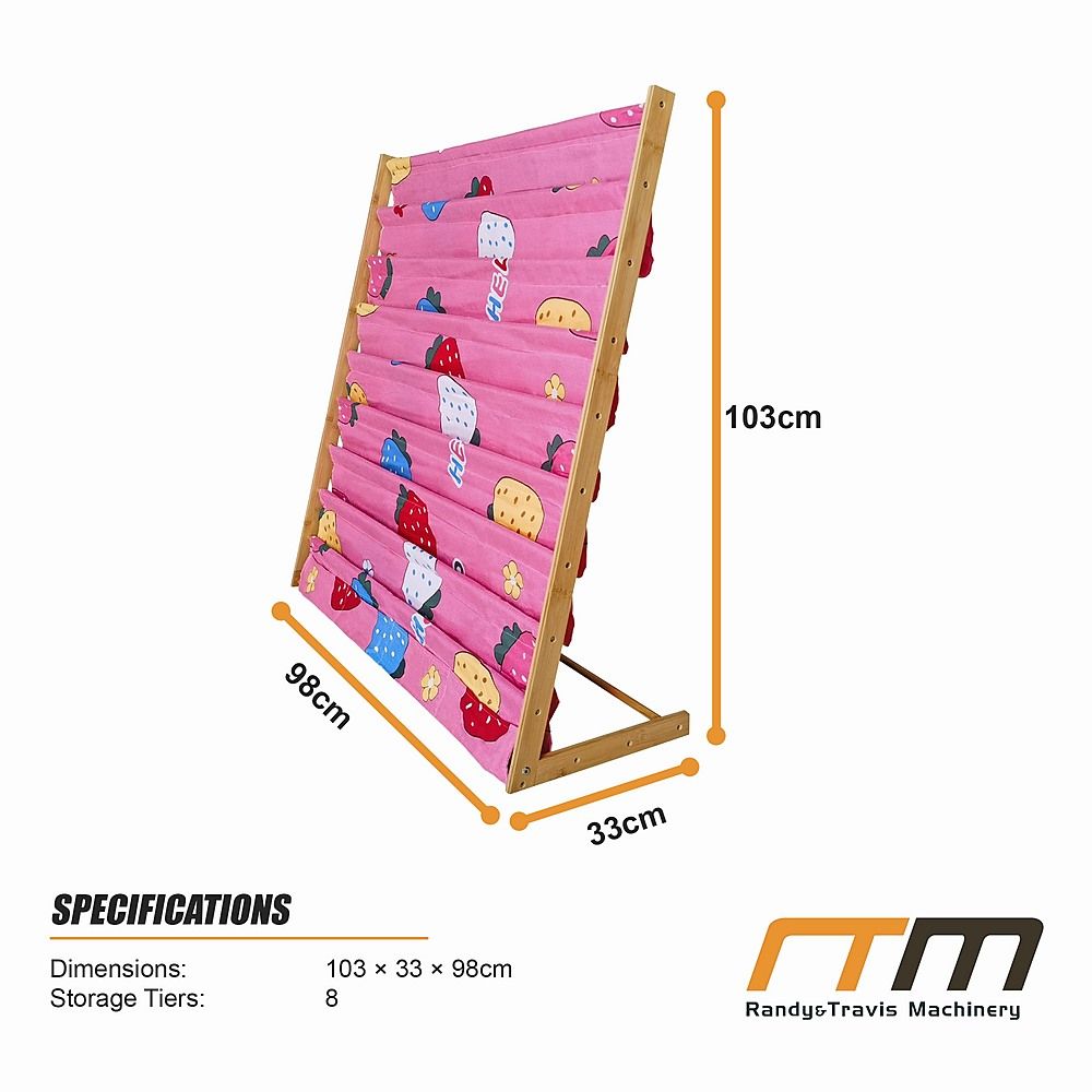 Kids Bookshelf Book Display Organiser 8 Tier Children's Bookcase Magazine Rack Storage Shelf