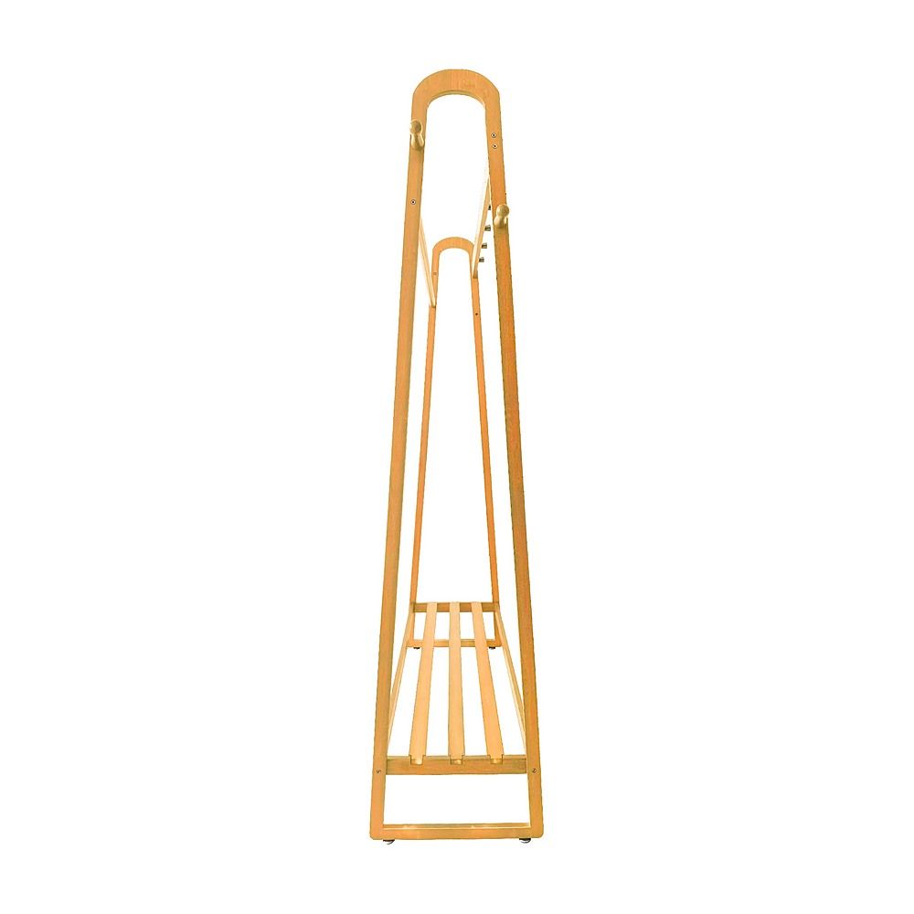 Wood 160x100cm Clothes Rack Slim Stylish Space Saving
