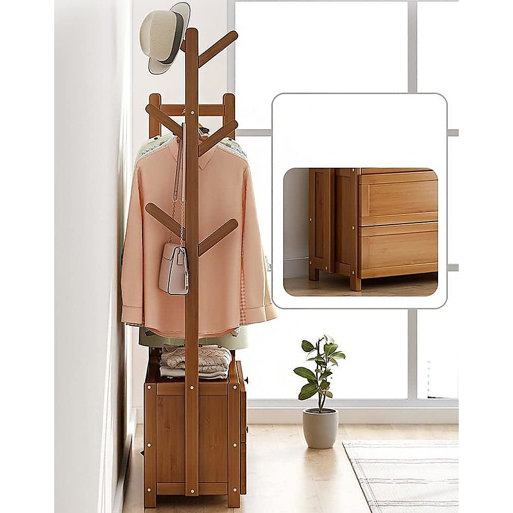 165x70cm Clothes Rack Stand Storage Shelves Modern Coat Tree