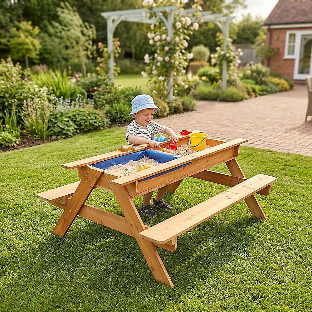 Sand & Water Wooden Picnic Table
