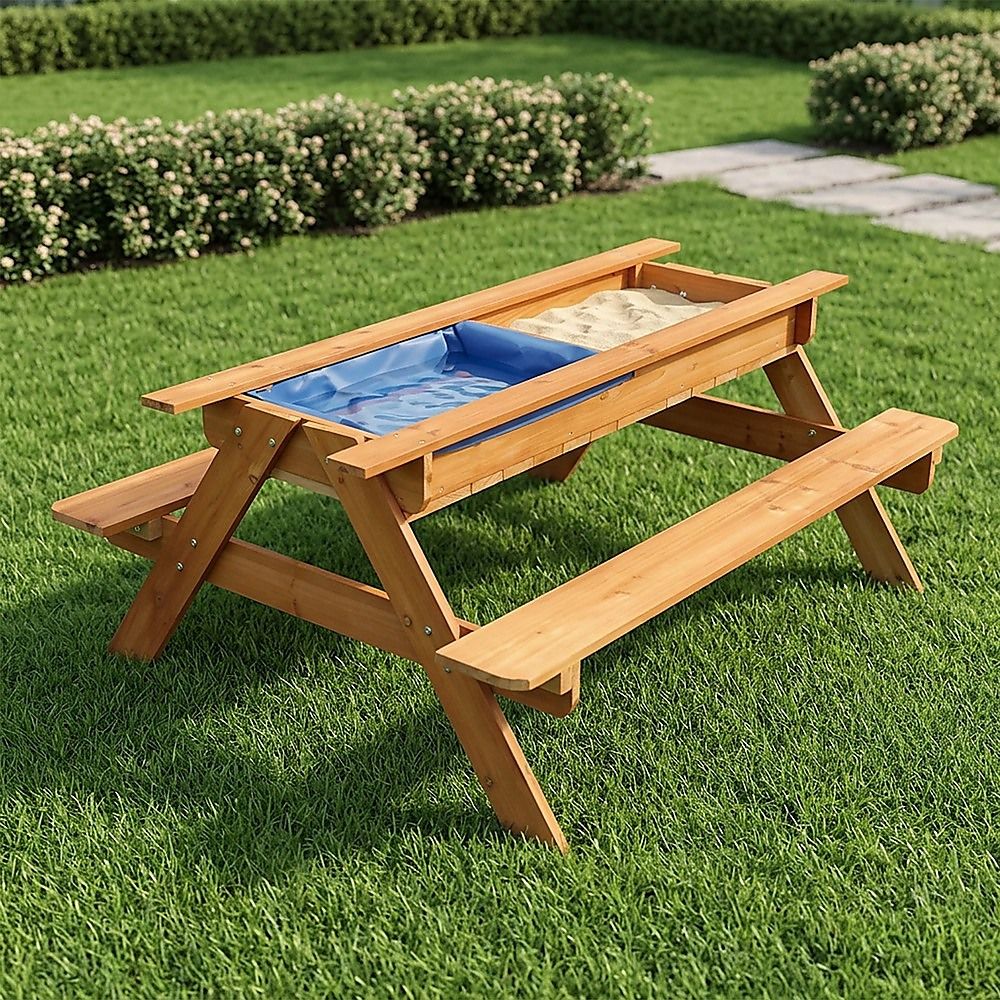 Sand & Water Wooden Picnic Table