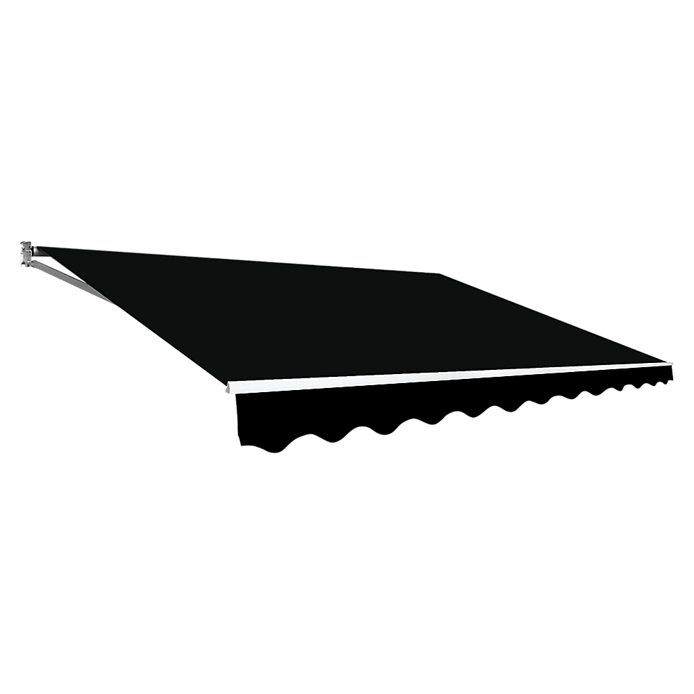 Folding Arm Awning – 4x3m Black Retractable Outdoor Shade
