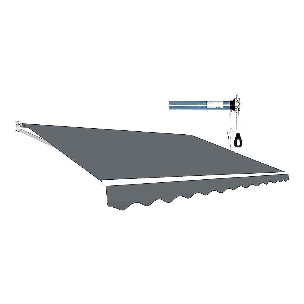 Motorised Retractable Awning – 4x2.5m Grey Outdoor Shade