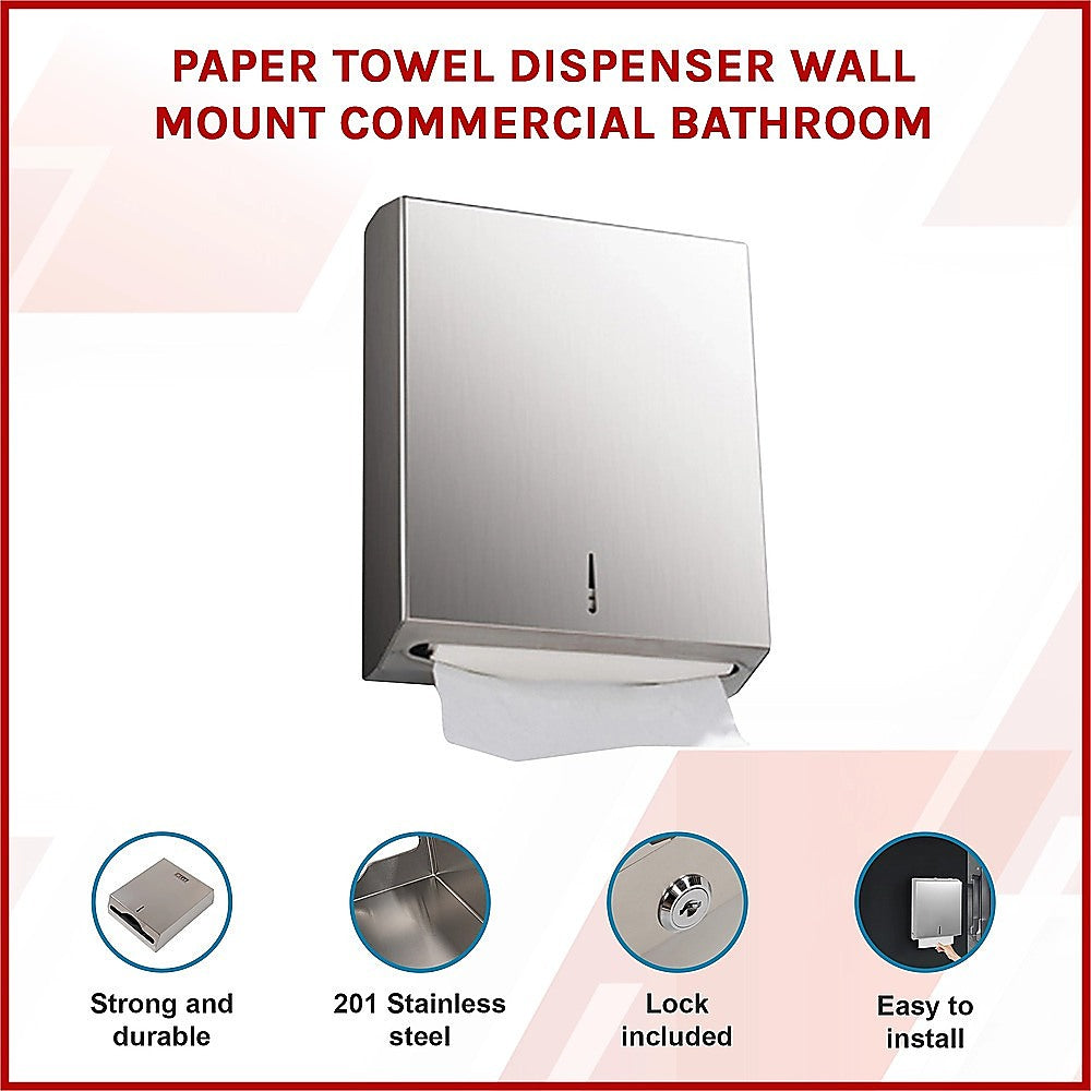 Paper Towel Dispenser Wall Mount Commercial Bathroom