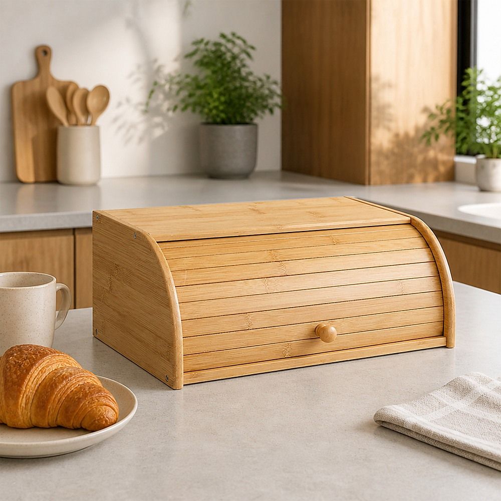 Bamboo Bread Box Kitchen Storage