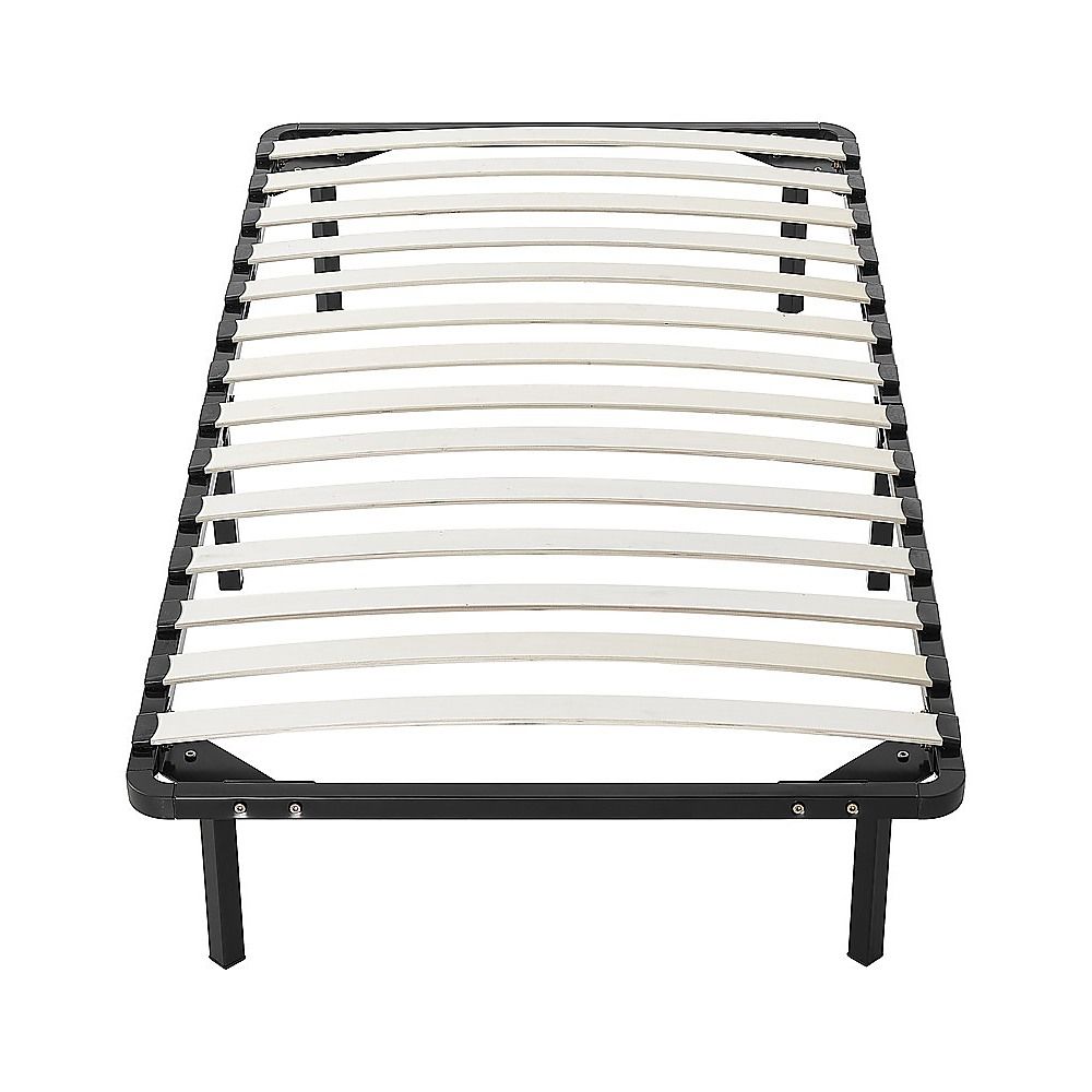 Metal Bed Frame for Single Mattress – Black Powder-Coated Steel Base
