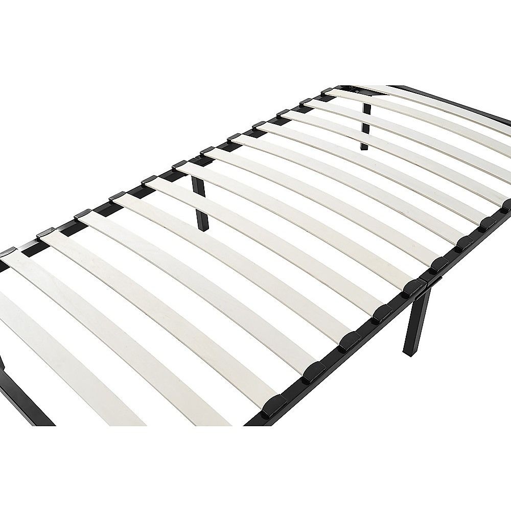 Metal Bed Frame for Single Mattress – Black Powder-Coated Steel Base