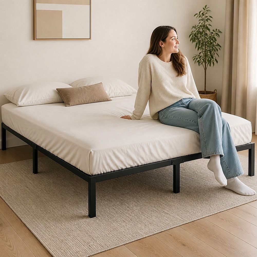 Double Full Metal Bed Frame Base – Sturdy Steel Bed Base for Australian Mattress