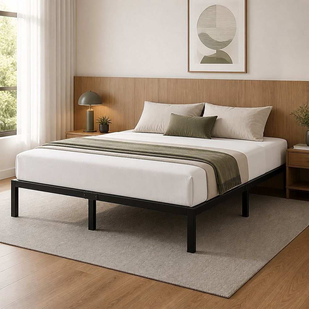 Double Full Metal Bed Frame Base – Sturdy Steel Bed Base for Australian Mattress