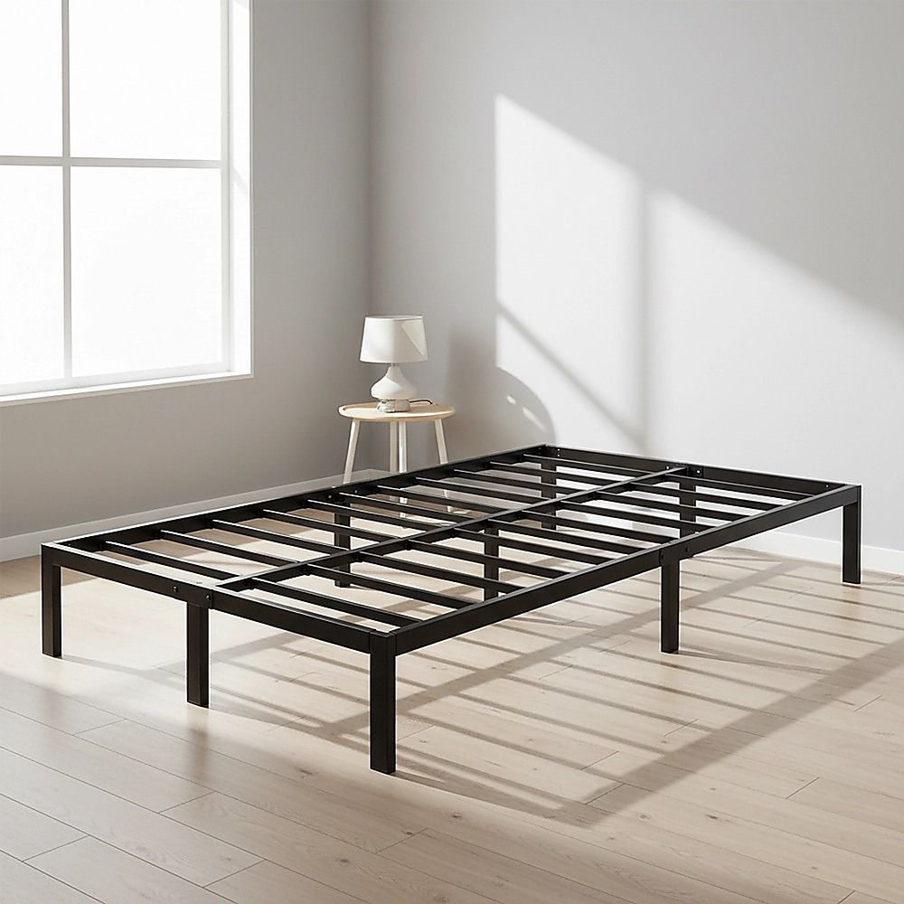 King Full Metal Bed Frame Base – Sturdy Steel Bed Base for Australian Mattress