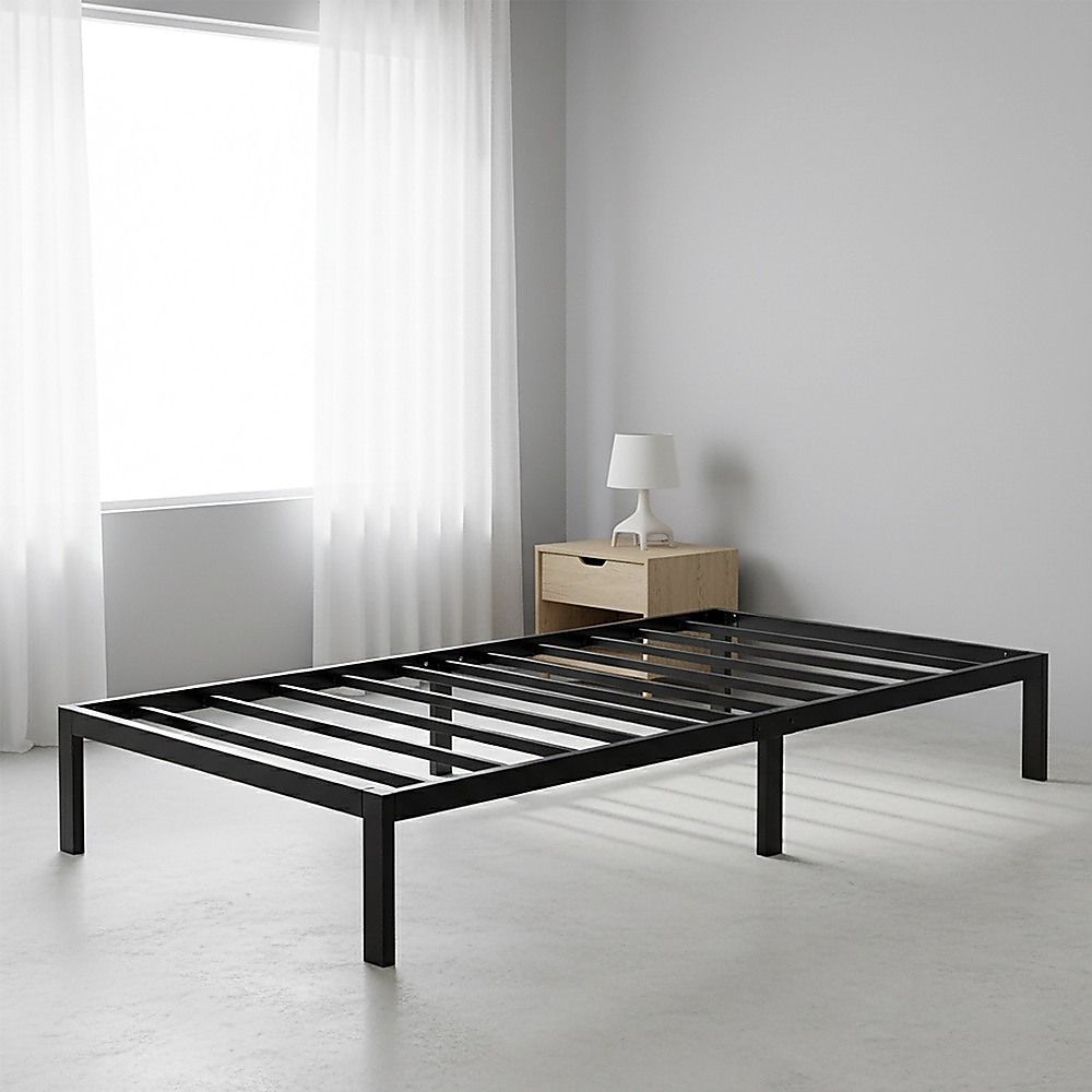 Single Full Metal Bed Frame Base – Sturdy Steel Bed Base for Australian Mattress