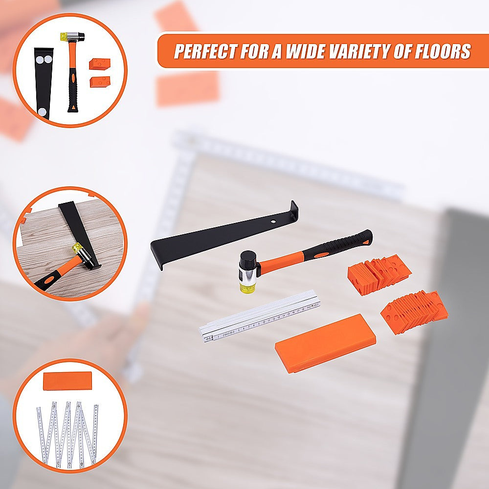 48Pc Laminate Wood Flooring Installation Kit Tapping Block Rubber Mallet