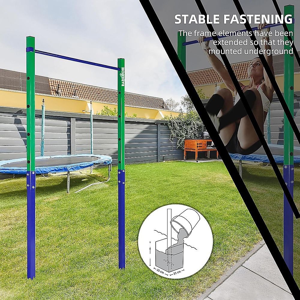 Single Outdoor Pull-Up Bar – Height Adjustable Gymnastics & Fitness Bar
