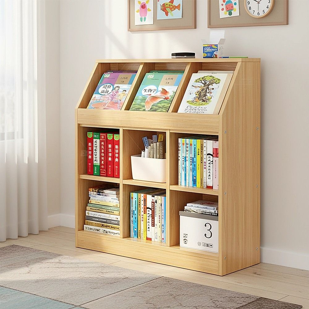 Slanted Top Bookcase Bookshelf Classroom Storage Cabinet