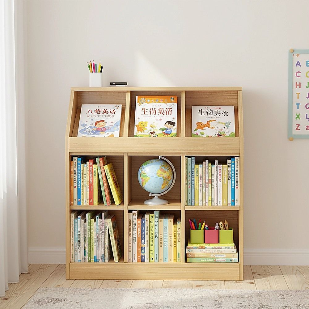 Slanted Top Bookcase Bookshelf Classroom Storage Cabinet