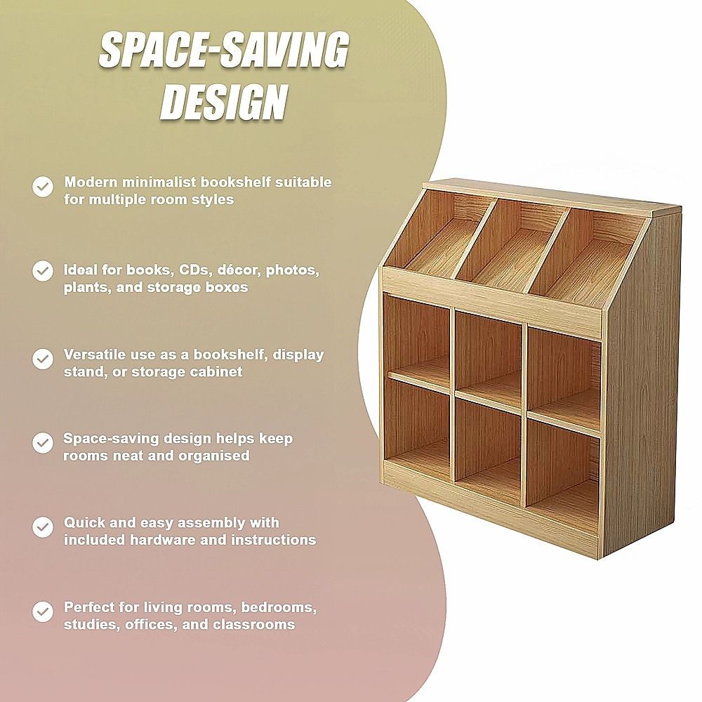 Slanted Top Bookcase Bookshelf Classroom Storage Cabinet
