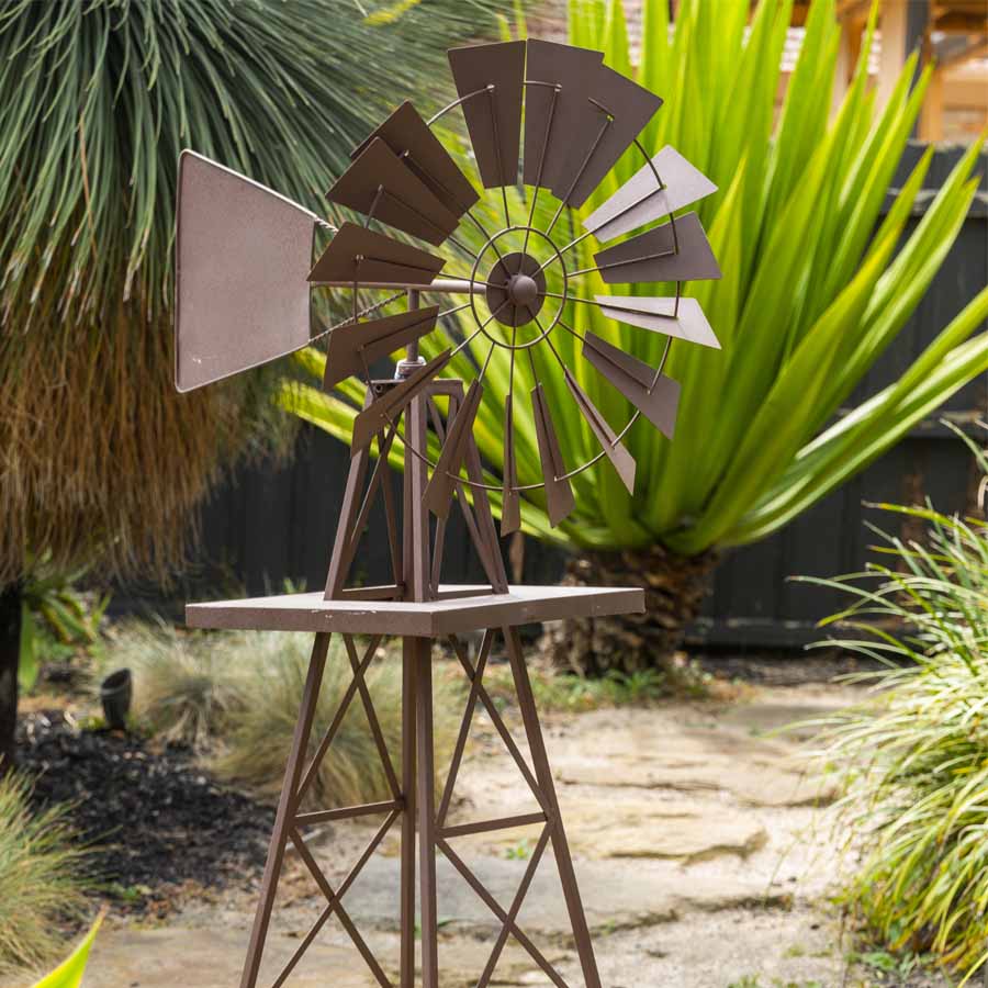 Large Rust Windmill 118cm