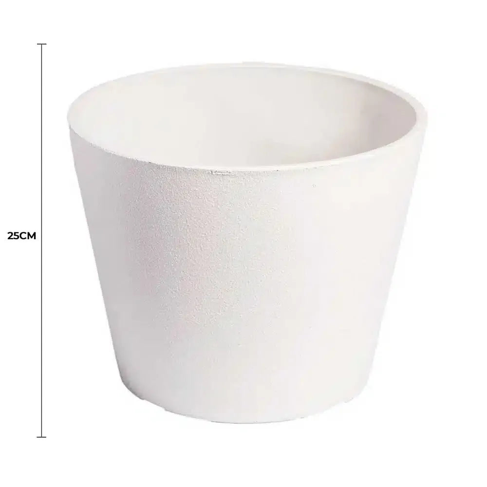 Rendered White Planter Pot 25cm