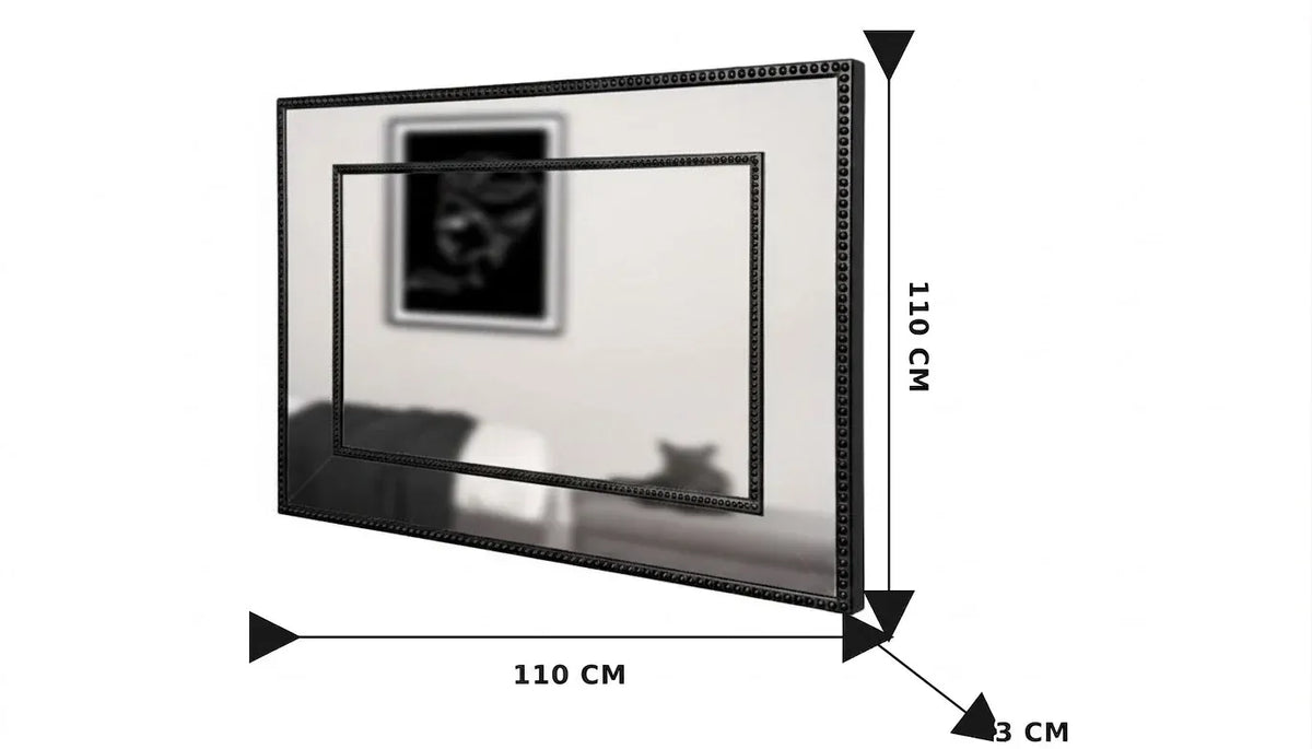 Luke Traditional Mirror Black