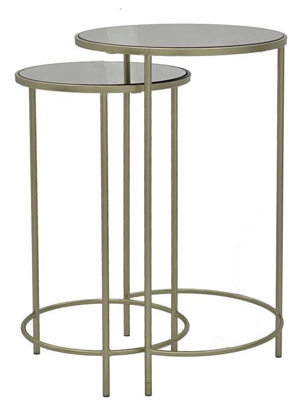 Set 2 Sally Glass Side Table 65cm