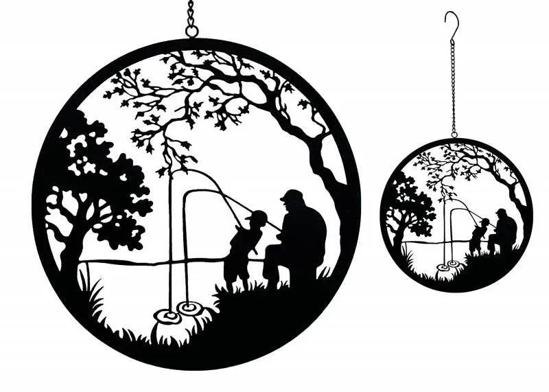 Father & Son Fishing Wall Art 56cm