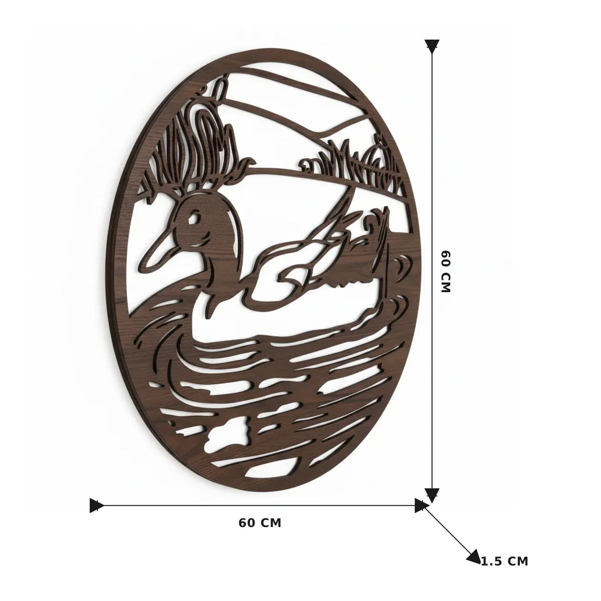 Bulk 4 Round Friendly Duck Wall Art 60cm