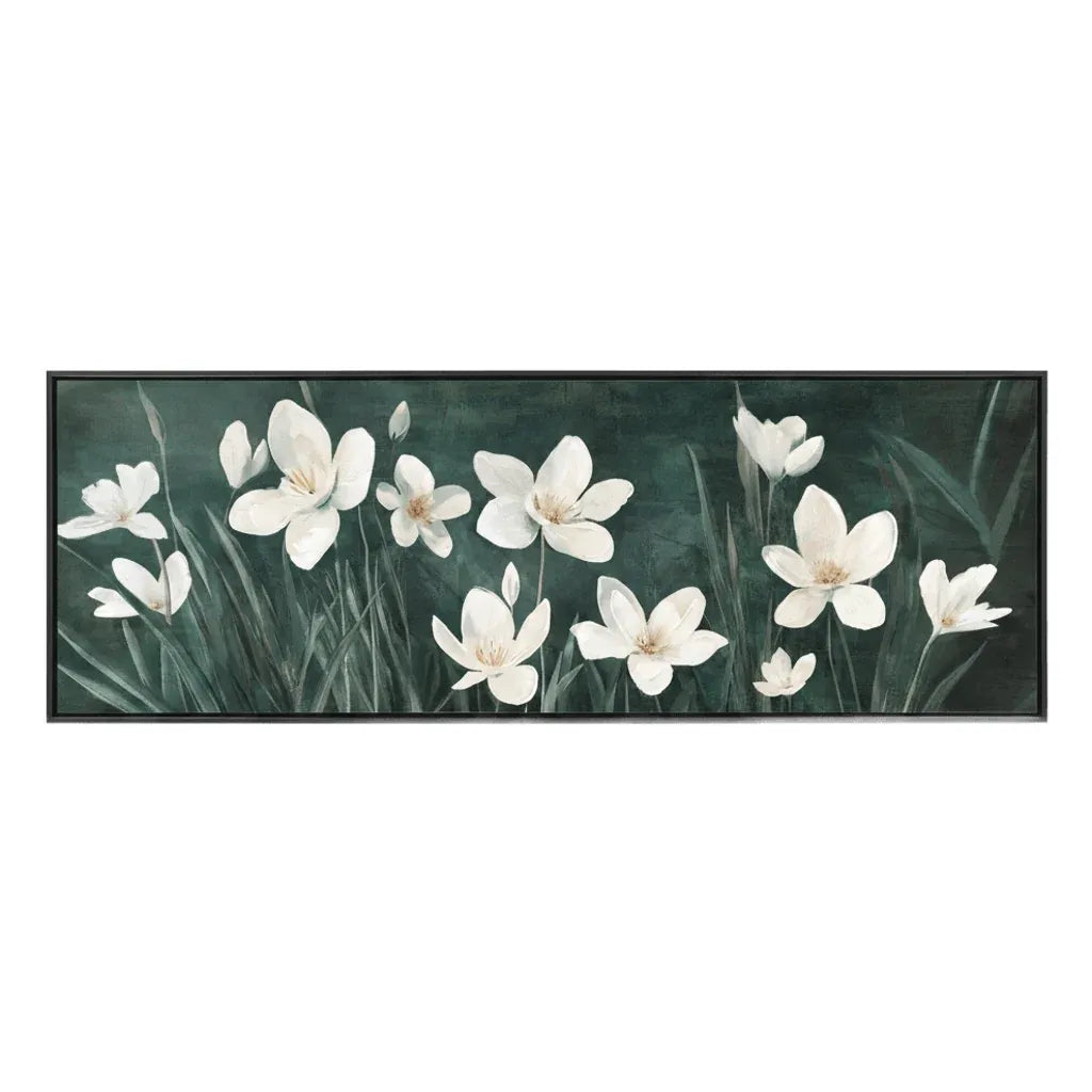 Blooming Flower Framed Artwork 50x150cm