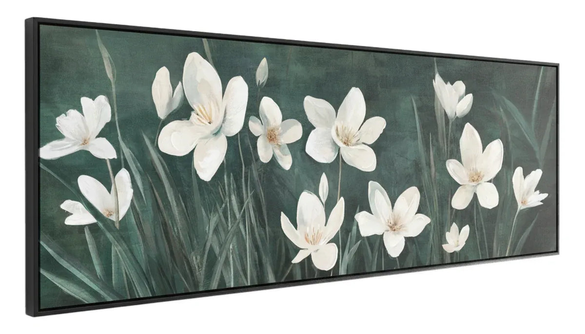 Blooming Flower Framed Artwork 50x150cm