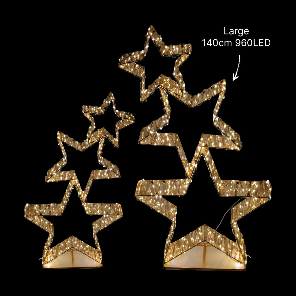 Xmas Led Stacked Star 140cm 960led