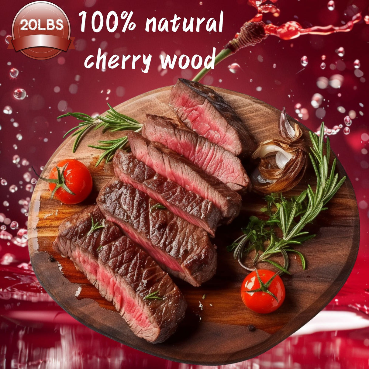 ASMOKE 100% Natural Cherry Wood BBQ Smoker Pellets (9kg / 20lbs)