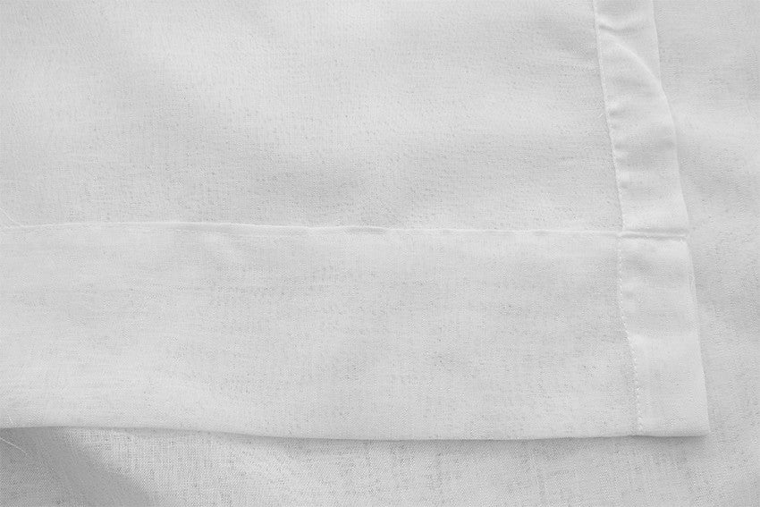 2 Sheer Voile Curtains 530cm wide 230cm long + 30 Hooks New