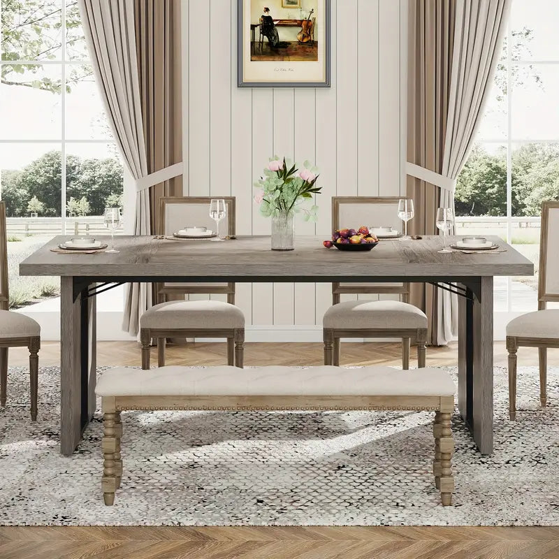 NNETMLT Rustic Rectangular Dining Table