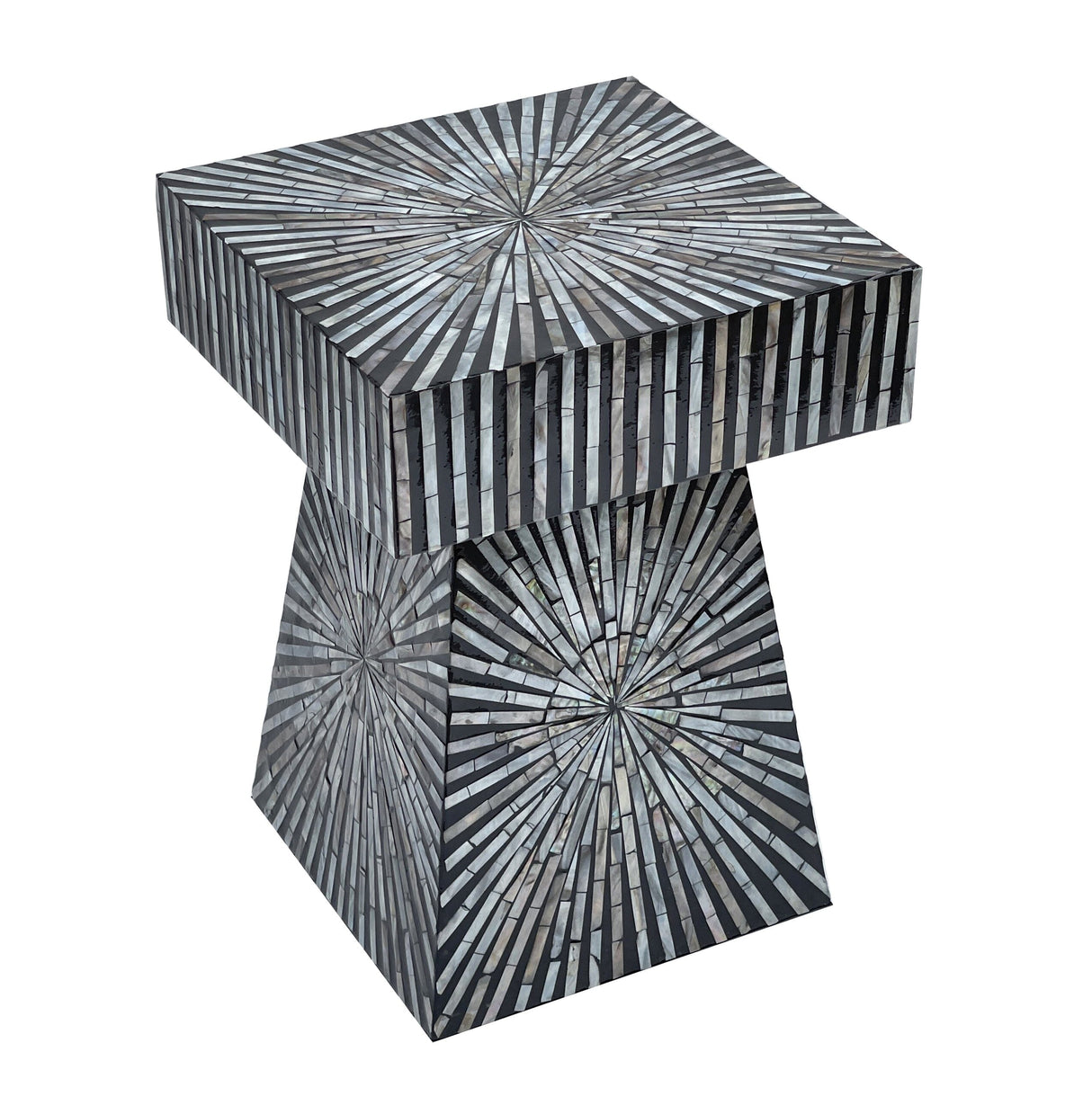 Pyramid Mother of Pearl Side Table